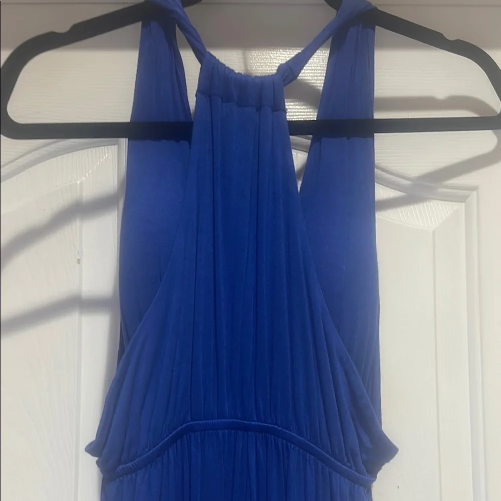 Chic Royal Blue Maxi Dress - Picture 3 of 8